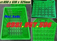 Sọt nhựa 8 bánh xe, sóng nhựa rỗng 8 bánh xe, sọt nhựa C3