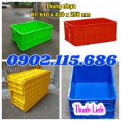 Thùng nhựa đặc HS017, thùng nhựa công nghiệp, sóng nhựa bít 2T5, sóng nhựa 2T5,