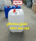 Sảm xuất can công nghiệp, can đựng hóa chất cao cấp, can 30l vuông,can màu trắng