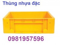 Thùng nhựa đặc có lỗ, thùng nhựa đặc BL001, thùng nhựa đặc