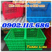 Sọt nhưa có bánh xe, thùng nhựa rỗng bánh xe, thùng nhựa rỗng 8 bánh xe sọt nhựa