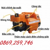 Rửa xe, rửa hải sản, vệ sinh nhà xưởng, máy rửa xe công suất 2500W