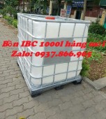 Bồn đựng dung dịch lỏng, bồn IBC 1000l cũ đựng coca, tank IBC đựng thực phẩm