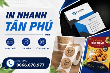 In nhanh Tân Phú – Danh thiếp, tem nhãn, decal, tờ rơi