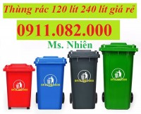 hạ giá thùng rác 120 lít 240 lít giá rẻ- xả 1000 thùng rác giá rẻ vĩnh long- lh