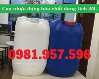 Can nhựa đựng hóa chất 25L, can nhựa HDPE nguyên sinh 25L