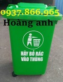 Thùng rác nhựa 60l có bánh xe, thùng gom rác, thùng rác công cộng, thùng rác tro