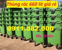 Miền tây nơi cung cấp thùng rác giá rẻ- thùng rác 120l 240l 660l mà xanh, cam-