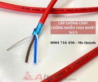 Cáp chống cháy 2x2.5 chống nhiễu có lớp chịu nhiệt amiang Altek Kabel