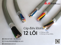 Cáp 12 lõi Altek Kabel vỏ xám ghi dây đánh số, lõi đồng mềm