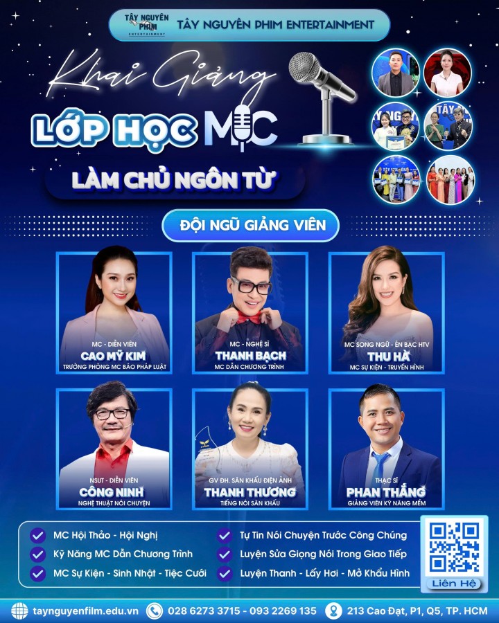 KHÓA HỌC MC SỰ KIỆN – DẪN CHƯƠNG TRÌNH CHUYÊN NGHIỆP | RÈN LUYỆN BẢN LĨNH, TỰ TIN LÀM CHỦ SÂN KHẤU