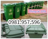 Thùng rác công nghiệp, thùng rác 2 bánh xe, thùng rác nắp kín