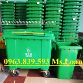 Phước Đạt chuyên bán thùng rác nhựa dung tích lớn 120L-240L-660L giá cực rẻ.