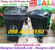 Thùng rác 120 lít màu đen giảm giá cực sốc call 0984423150 - Huyền