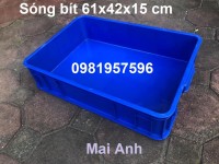 Sóng bít 61x42x15 cm loại có nắp, khay nhựa đặc dày dặn, bền đẹp