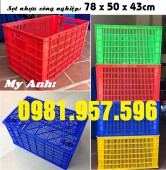 Sọt nhựa có bánh xe, sọt nhựa 5 bánh xe kéo hàng