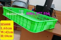 Sọt nhựa cao 10cm, sóng nhựa rỗng HS008, sọt đựng rau củ HS008, rổ nhựa cao 10cm