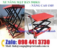 Xe nâng bàn thủy lực 350kg nâng cao 1m3