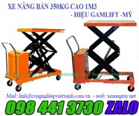 Xe nâng mặt bàn điện 350kg nâng cao 1m3