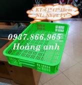 Sọt đựng rau củ bày bán trong siêu thị tại hà nội , HS 010, sóng nhựa hở, sọt nh