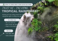 THI CÔNG SÂN VƯỜN NHIỆT ĐỚI TIỂU CẢNH BÁN CẠN, VIVARIUM, PALUDARIUM XU HƯỚNG 20