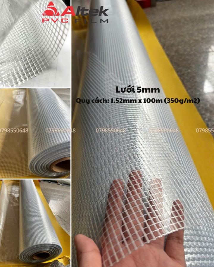 Màng pvc lưới 5mm - bền chắc, ứng dụng đa năng
