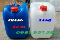 Can vuông 20l, can nhựa đựng hóa chất 20l, can vuông tròn