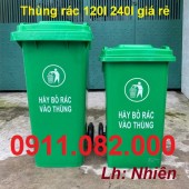 Chuyên sỉ lẻ thùng đựng rác, thùng rác công cộng, y tế, 120l 240l giá rẻ- lh 09