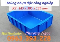 Thùng nhựa đặc 445 x 305 x 125 mm, thùng nhựa công nghiệp, khay đựng linh kiện