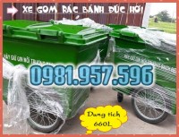 Xe thu gom rác công nghiệp, xe thu gom rác nhựa, xe rác 660L