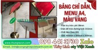 Bảng chỉ dẫn menu thông báo A3 và A4 siêu khuyến mãi hàng có sẵn