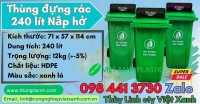 Thùng đựng rác 120 lít 240 lít nắp hở giá tốt tại tphcm