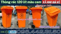 Thùng rác 120 lít màu cam - xả kho giá sốc