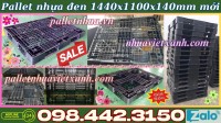 Pallet nhựa 1440x1100x140mm màu đen hàng mới