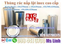 Thùng rác nắp lật inox cao cấp