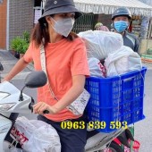 Rổ có bánh xe đựng hàng, sóng nhựa giao hàng xe máy / 0963 839 593