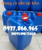 Can nhựa HDPE giá rẻ, can nhựa công nghiệp, can nhựa 10 màu xanh, can nhựa