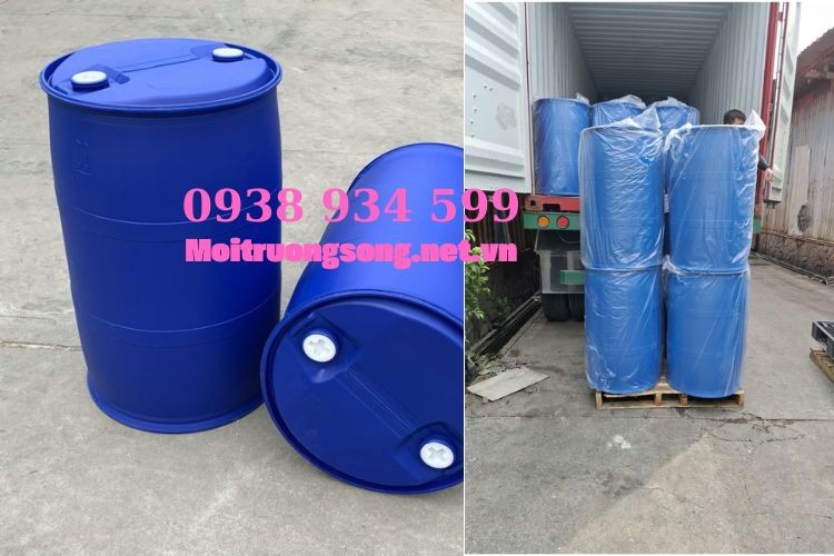 Thùng phi nhựa 200L nắp kín