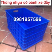 Thùng nhựa có 5 bánh xe đẩy, chuyên phân phối thùng nhựa nguyên sinh các loại