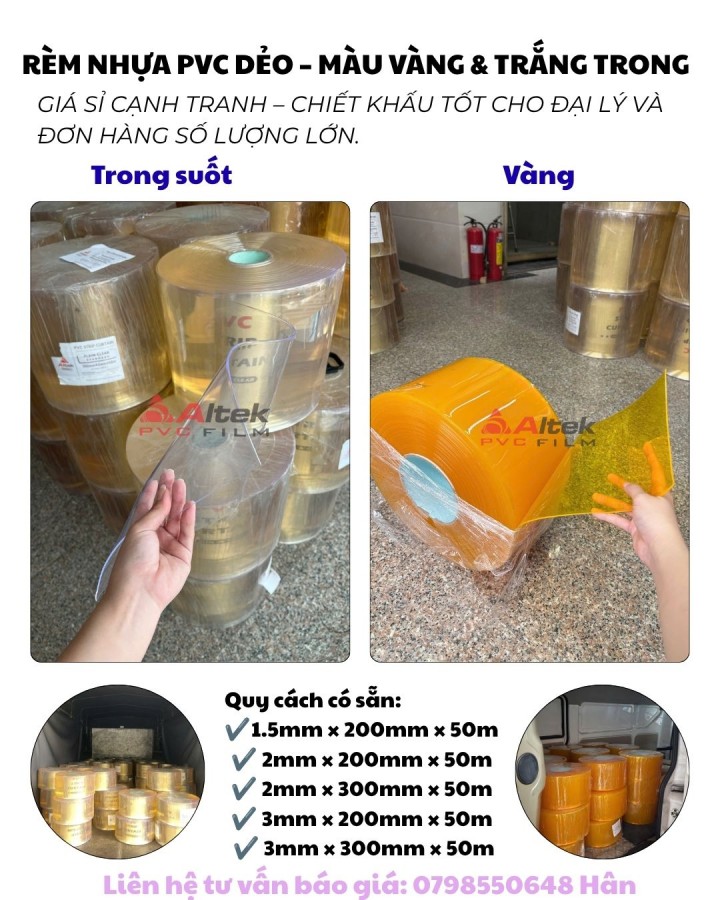 Rèm nhựa PVC ngăn lạnh- hàng sẵn kho, giao nhanh toàn quốc