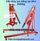 Cẩu thủy lực bằng tay Mini 2000kg – Cẩu móc động cơ mini 2 tấn, cẩu tay min