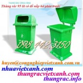 Thùng rác 95 lít MGB95N1Đ - có đế nắp hở phía trước