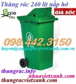 Thùng rác nhựa nắp hở 240 lít giá rẻ call 0984423150 – Huyền