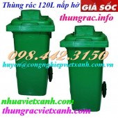 Thùng rác nhựa nắp hở 120 lít giá siêu rẻ call 0984423150 – Huyền