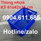 Sóng nhựa hở đựng hàng cao 31 cm, sọt nhựa nguyên sinh, sọt nhựa hs004