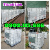 Bồn nhựa trắng, tank nhựa IBC, tank 1000 lít, bồn nhựa 1000 lít, tank nhựa đựng