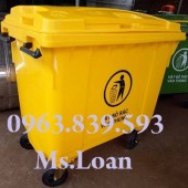 Bán thùng rác nhựa HDPE 660L giá rẻ HCM. lh 0963.839.593 Ms.Loan