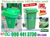 Thùng đựng rác nhựa 160 lít 2 bánh xe