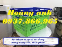 Sóng nhựa hở có quai xách, sọt nhựa HS 011, sóng nhựa hở dùng chế biền thực phẩm