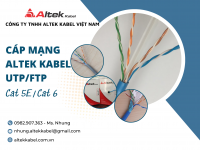 Cáp mạng UTP/FTP cat5e, cat 6 Altek Kabel chính hãng